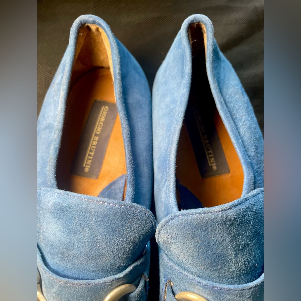 Giorgio Brutini Men's blue Loafers Shoes size : 9.5 - Picture 3 of 6